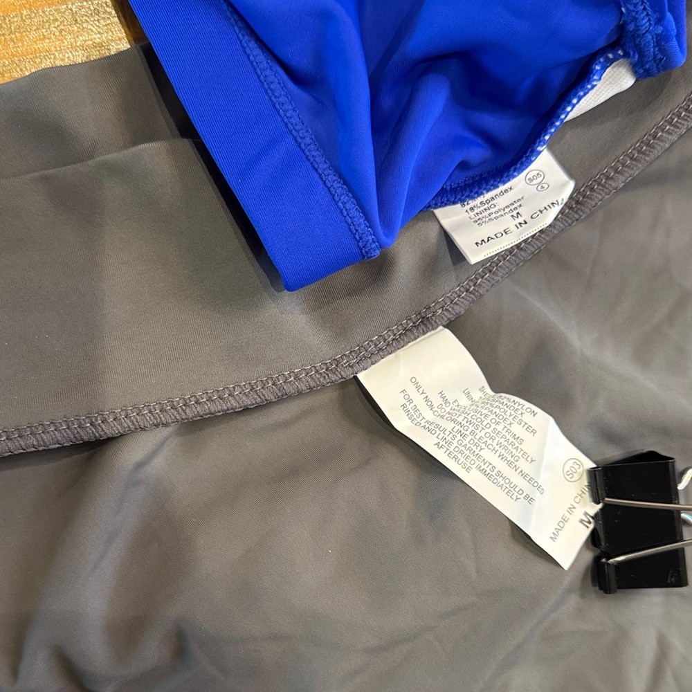 classic gray & royal blue sleek women’s 2 piece scoop neck bikini set - NWOT - Picture 5 of 7
